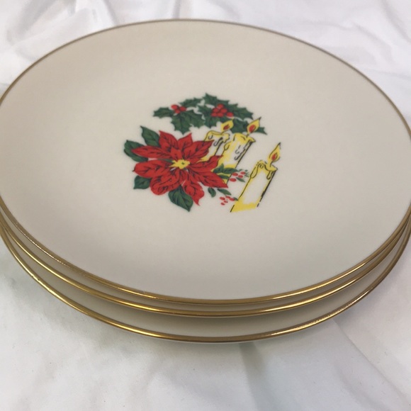 Set of 4 Vintage 1950’s Royal Devon Christmas Lunch/Dessert Plates - Picture 6 of 6